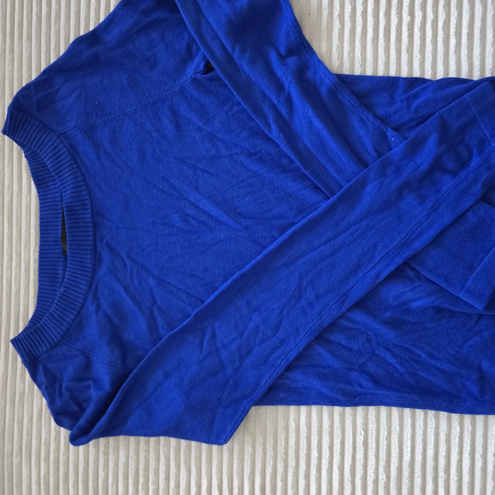 Express Vibrant Blue Crew Neck Sweater